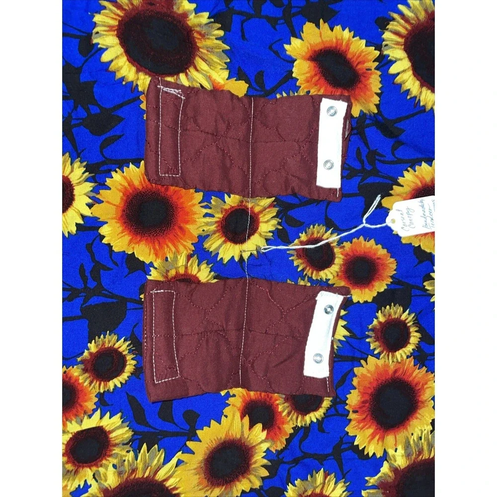 **Handmade‎ Baby Infant Car Seat Canopy-Cover Floral Blue Sunflower